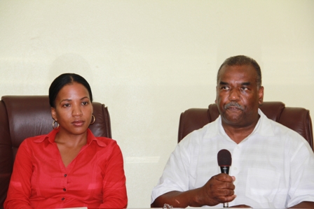 (L-R) Health Planner in the Ministry of Health on Nevis Mrs. Nicole Slack-Liburd and Professor of Emergency Medicine and Vice President and Chief Officer for Diversity and Equity at the University of Virginia Professor Marcus Martin